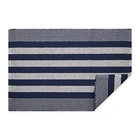 DII® Cabana Stripe Handwoven Recycled Yarn Rug