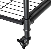 Honey Can Do 4-Tier Industrial Rolling Bookshelf