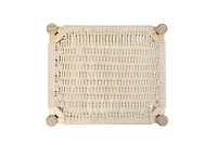 Hello Honey® Fernway 25" Solid Wood and Woven Rope Counter Height Stool