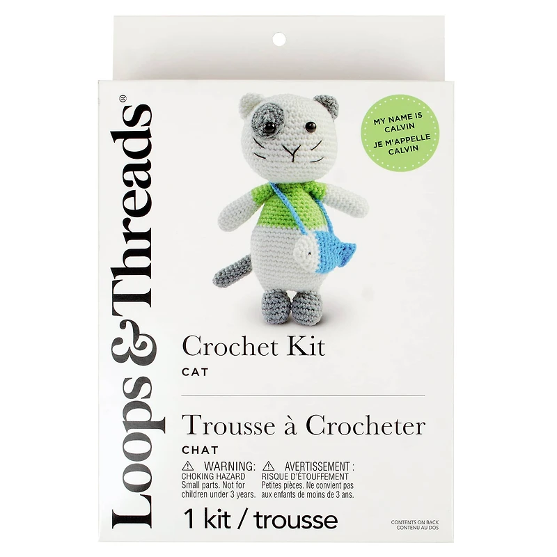 Intermediate Cat Amigurumi Crochet Kit by Loops & Threads®