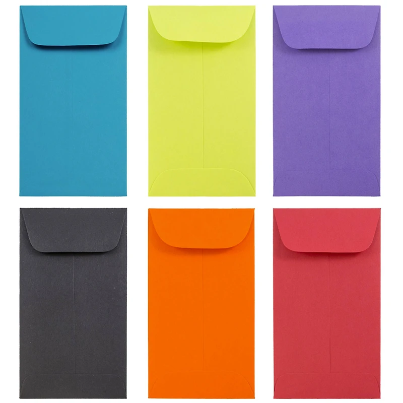 JAM Paper 3.375" x 6" Assorted Coin Business Envelopes, 150ct.