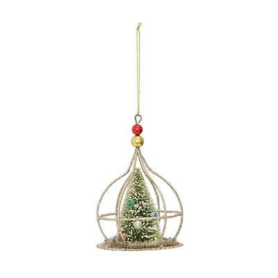 Hello Honey® Sisal Glitter & Faux Snow Christmas Tree Ornament