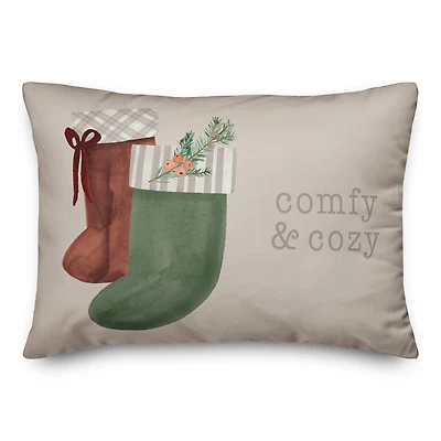 Comfy & Cozy Stockings Throw Pillow