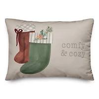 Comfy & Cozy Stockings Throw Pillow