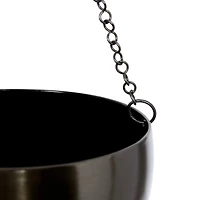 Black Metal Glam Hanging Planter Set