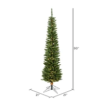 7.5ft. Pre-Lit Durham Pole Pine Artificial Christmas Tree, Warm White Dura-Lit® LED Lights