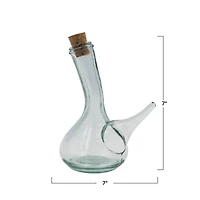Hello Honey® Round Reclaimed Traditional Glass Wine Pitcher with Cork