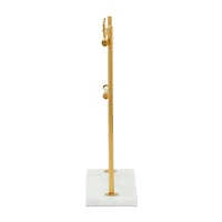 Gold Marble Modern Jewelry Stand, 13" x 12" x 4"