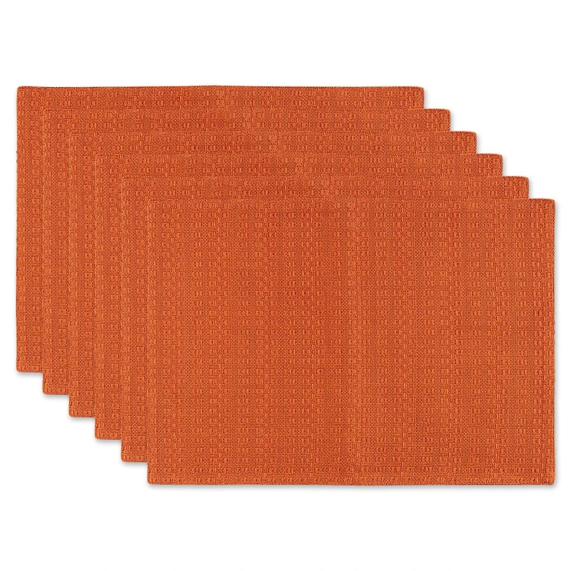 DII® Burnt Orange Tonal Variegated Placemats, 6ct.