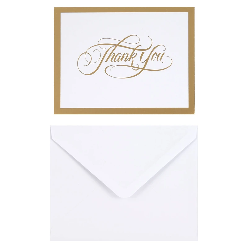 Gold Thank You Cards & Envelopes by Recollections™, 4.25" x 5.5"