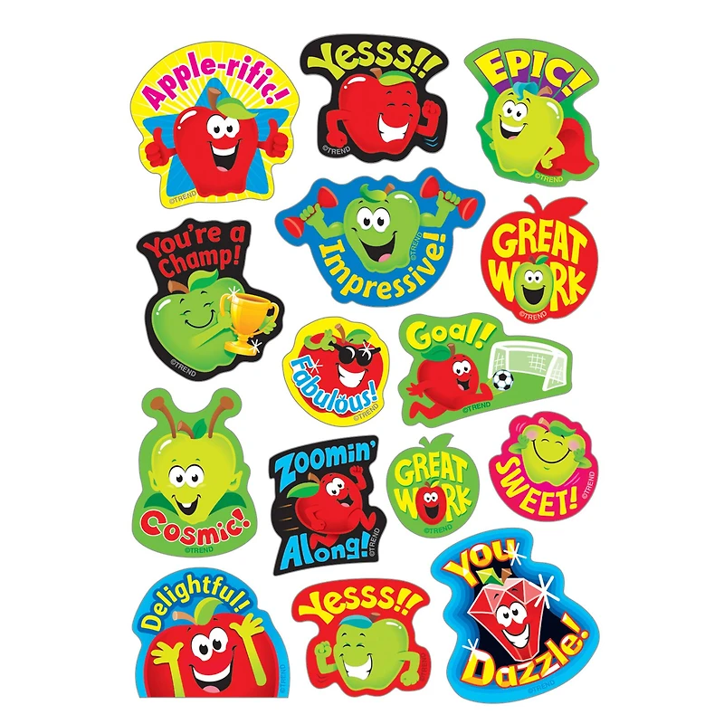 Trend Enterprises® Appealing Apples Stinky Stickers®, 6 Packs of 60