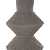 30" Dark Gray Metal Art Deco Style Vase