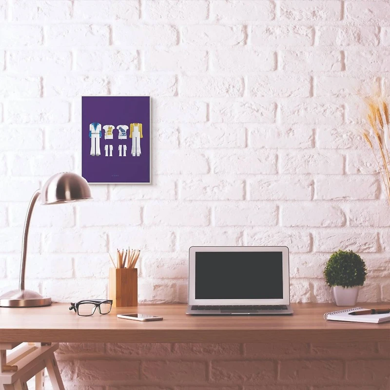 Stupell Industries Abba Modern Fashion Design in White Frame Wall Art