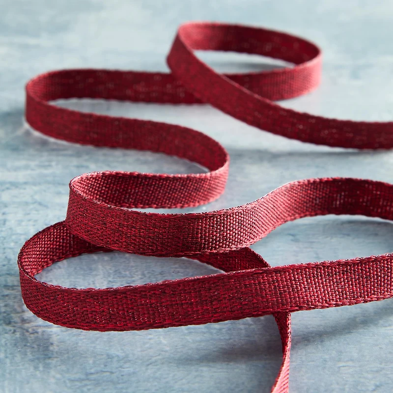 3/8" x 7yd. Faux Linen Ribbon by Celebrate It