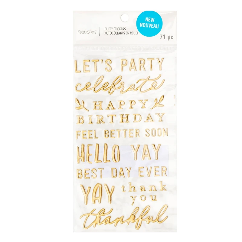 Party Sentiments Puffy Stickers by Recollections™