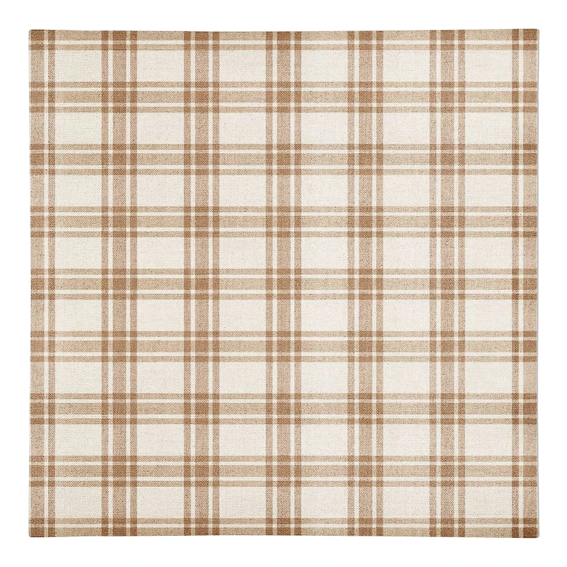 Orange Plaid Cotton Twill Napkin