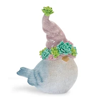 Succulent Bird Gnome Figurine Set