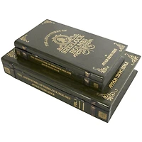 Green Wooden Sherlock Holmes Storage Faux Book Box Set