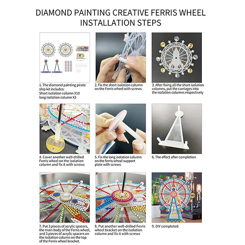 Sparkly Selections Pirate Ship Ferris Wheel 3D Decoration Diamond Painting