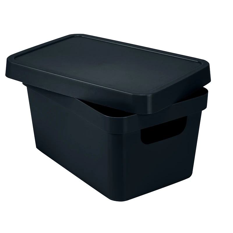 Simplify Small Charcoal Vinto Storage Box with Lid