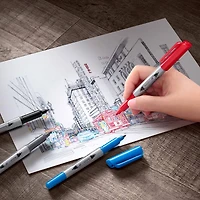 Black Dual Tip Permanent Markers, 2ct. by Artist's Loft™