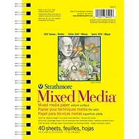 Strathmore Mixed Media Paper Pad, 300 Series, 40 Sheets, 5.5" x 8.5"