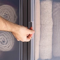 Iris® Gray Deep Box Chest With Sliding Door, 3 Pack