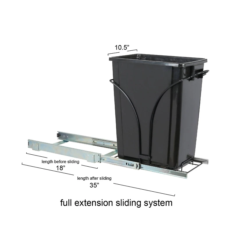 Household Essentials Glidez Slide-Out Trash Can