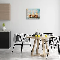 Stupell Industries Festive Bunny Ear Cupcakes Canvas Wall Art