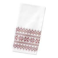 Knit Snowflakes 10x10 Cotton Twill Napkin