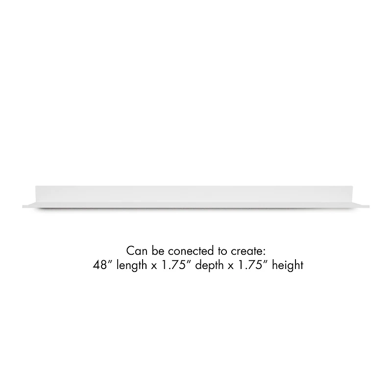 HangZ™ White 24" No Stud Photo Ledge, 2ct.