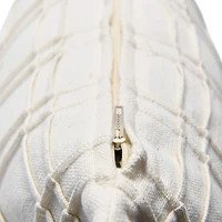 Hello Honey® 20'' Square Plaid Pleated Cotton Pillow Cover