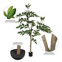 5ft. Potted Artificial Green Nandina Tree