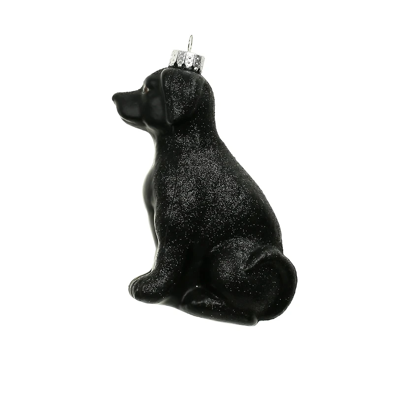 4.25" Black Dog Glass Ornament by Ashland®