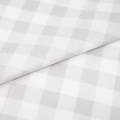 SINGER Christmas Grey Plaid Cotton Fabric