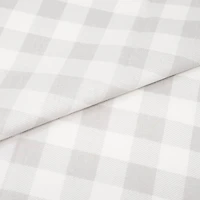 SINGER Christmas Grey Plaid Cotton Fabric