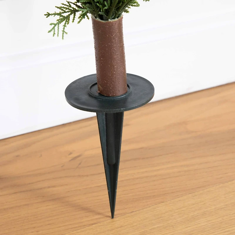 3ft. UV-Resistant Artificial Cedar Bush with Integrated Ground Stake