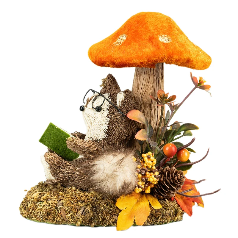 7" Fox Reading Under Mushroom Natural Décor by Ashland®