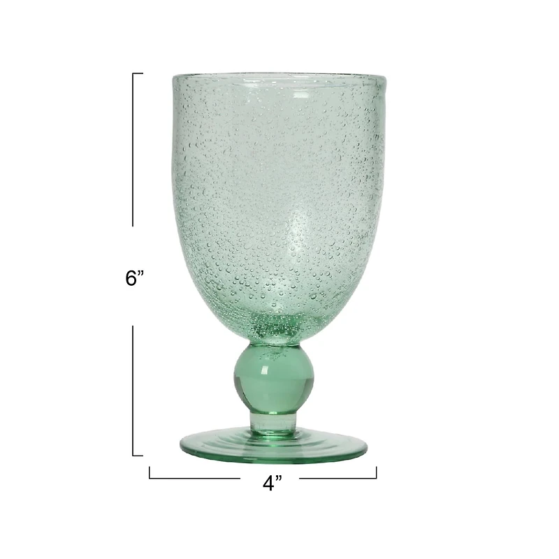 Hello Honey® 14oz. Transparent Stemmed Bubble Glass Set