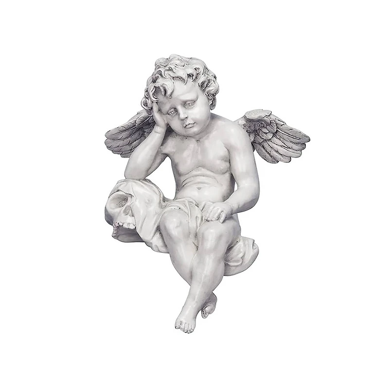 Design Toscano® 13" Mourning Mortality Sitting Cherub Sculpture