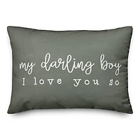 20" x 14" Darling Boy I Love You So Indoor & Outdoor Throw Pillow