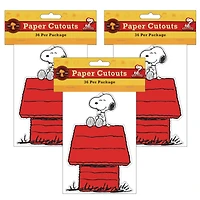 Eureka® Snoopy® Paper Cut Outs, 3 Packs of 36