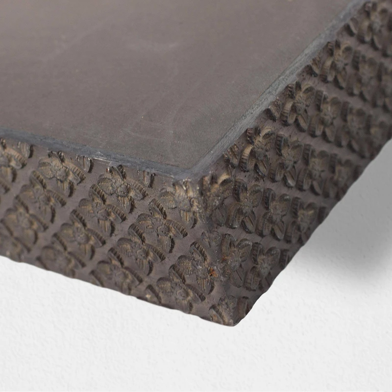 Black Rustic Embossed Wood Floating Wall Shelf