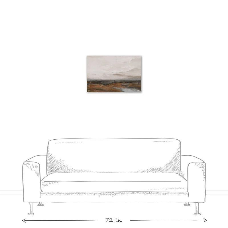 Moody Riverscape 24" x 16" Canvas Wall Art