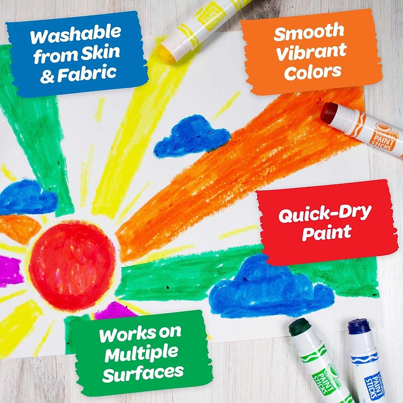 Crayola® Washable Paint Sticks, 3 Packs of 6