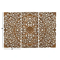 48" Brown Wood Traditional Wall Decor, 3ct.