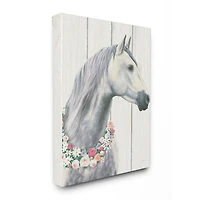 Stupell Industries Spirit Stallion Horse With Flower Wreath Wall Art