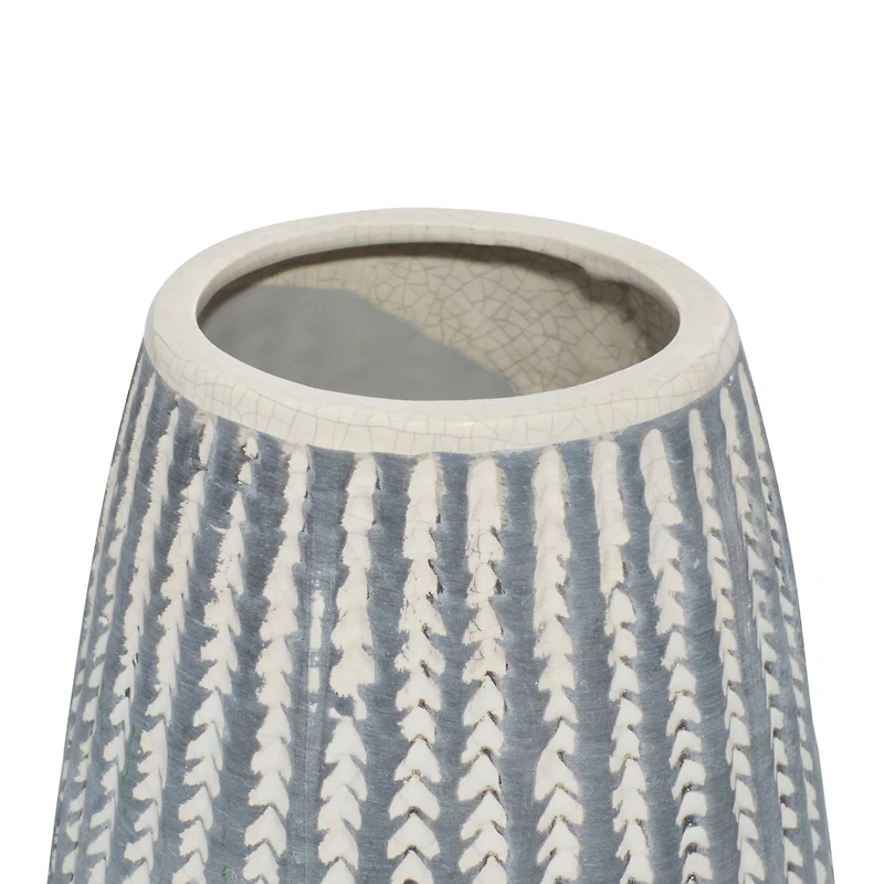 White Stoneware Farmhouse Vase