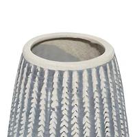 White Stoneware Farmhouse Vase