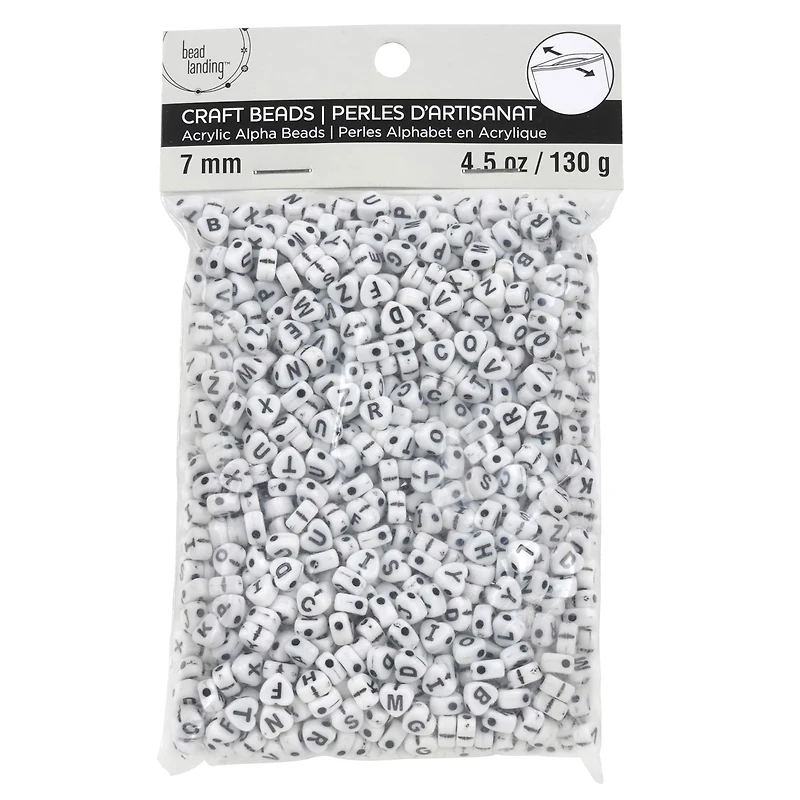 Alphabet Acrylic Heart Craft Beads by Bead Landing™, 7mm